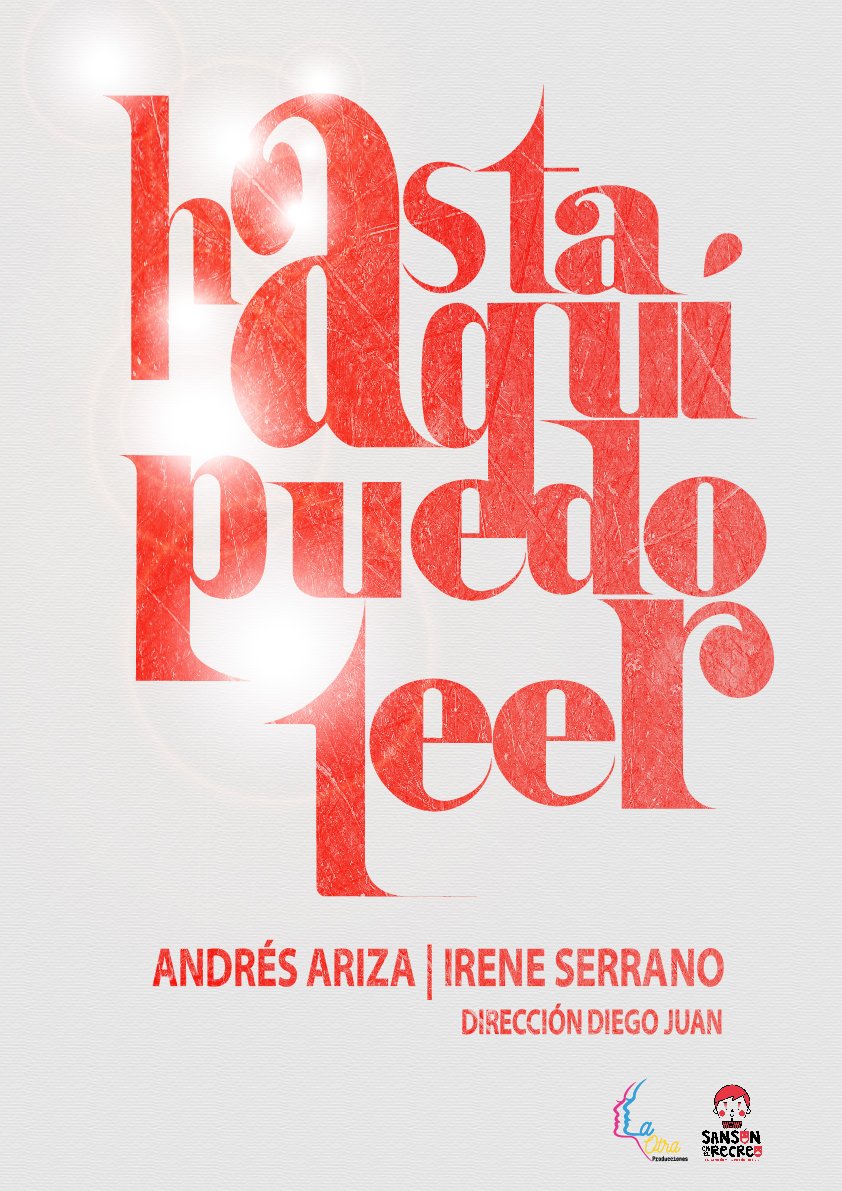 Cartel Hasta Aquí puedo leer
